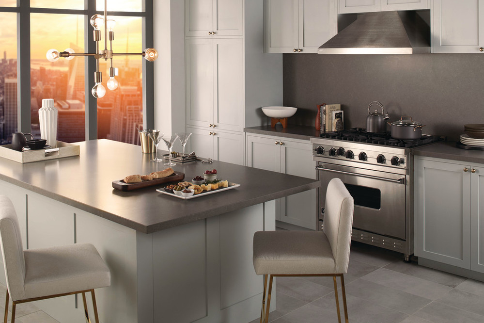Tile flooring in a kitchen, installation services available