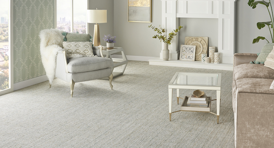soft grey carpet in a stylish living room