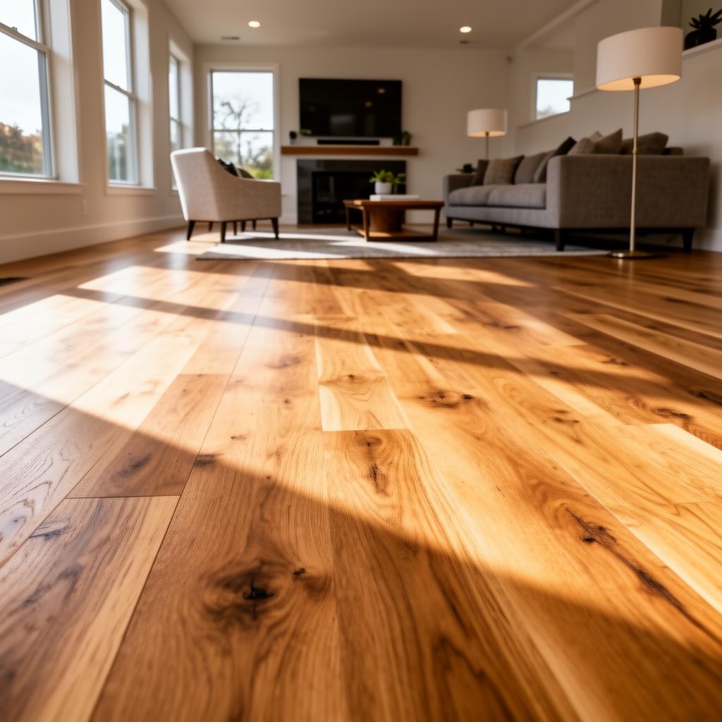 hardwoof floor in living room